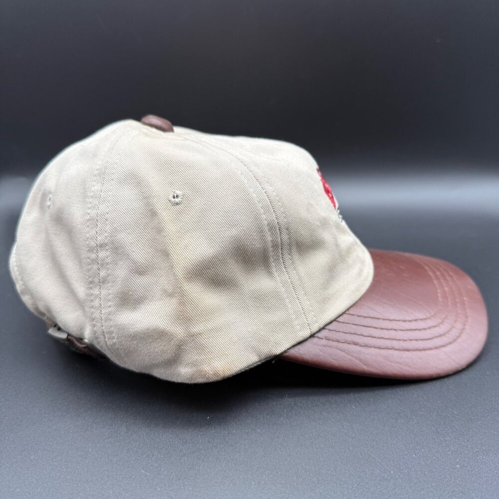 Vintage Golf Links Hat Cap Beach Club 2000 Leather Canvas Strap Back - Picture 6 of 11